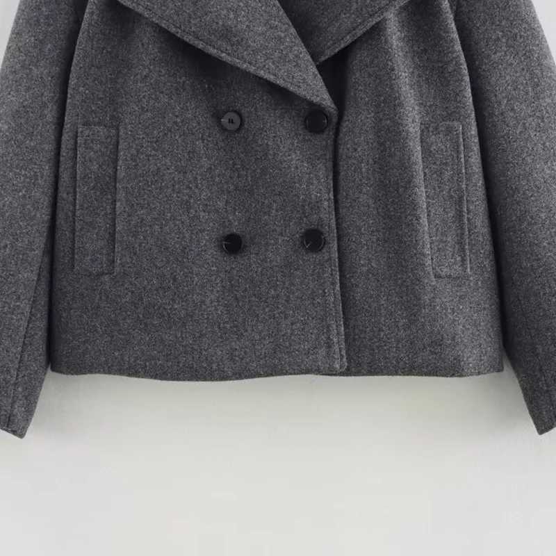 Winter Autumn Loose Woolen Cardigan Cropped Jacket for Women Short Coat Tweed Coat Woman Outerwears Warm Female Outwear J251103