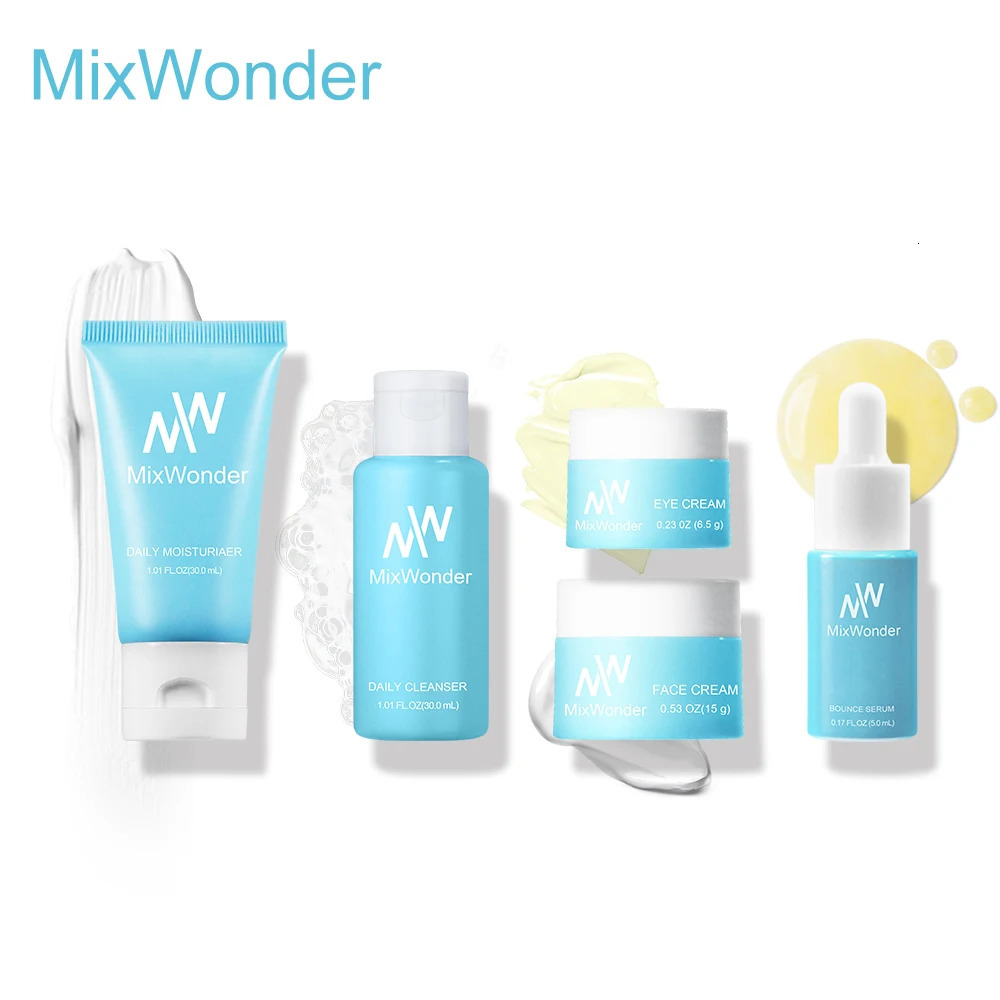 MixWonder Hydrating and Skincare Set 5Piece Gift Set Including Cleanser Facial Cream Eye Cream Serum r 251030