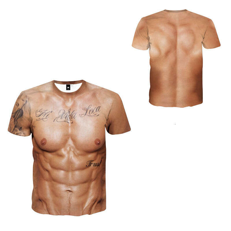 Men's T-shirt 3D digital printed short sleeved gorilla 2025 new style chic and elegant clothing