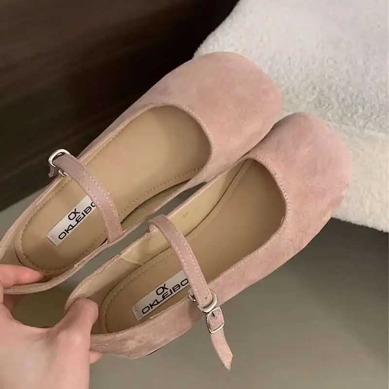 Womens Fashion Shallow High Heels Apartment Mary Janes Womens Shoes 2025 New Spring Summer Womens Shoe Apartment Z250403