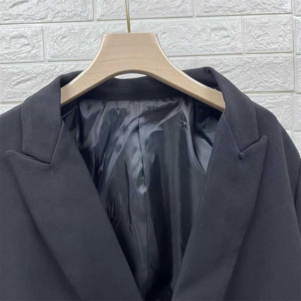 High quality autumn and winter new womens commuting loose fitting double breasted casual suit jacket large suit J251103