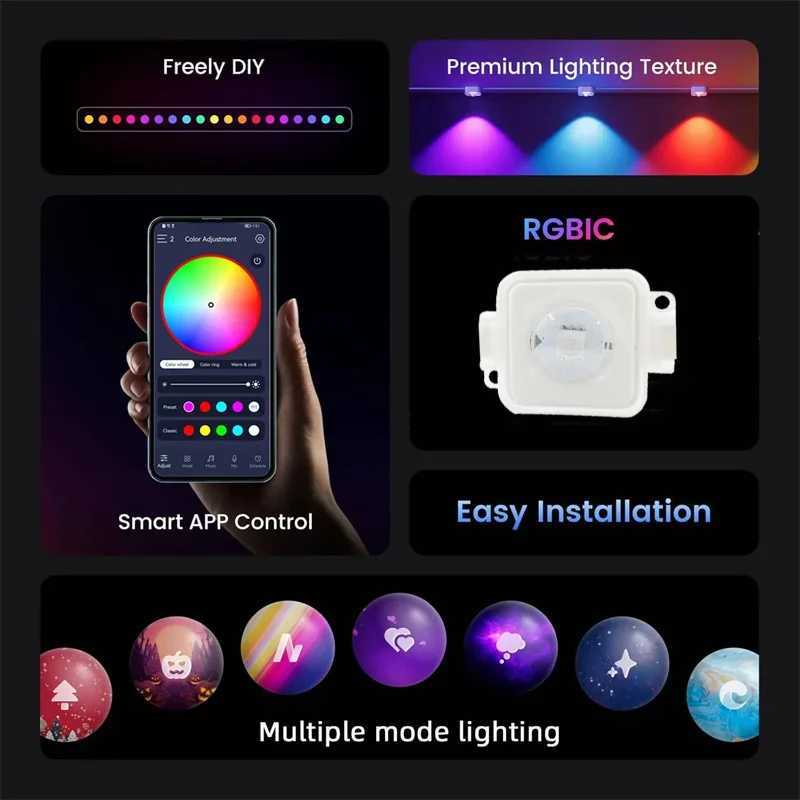 300FT Permanent Outdoor RGB Lights IP67 Waterproof Smart Eave Lighting with App Remote Control for House Roof Christmas Decor Z251101