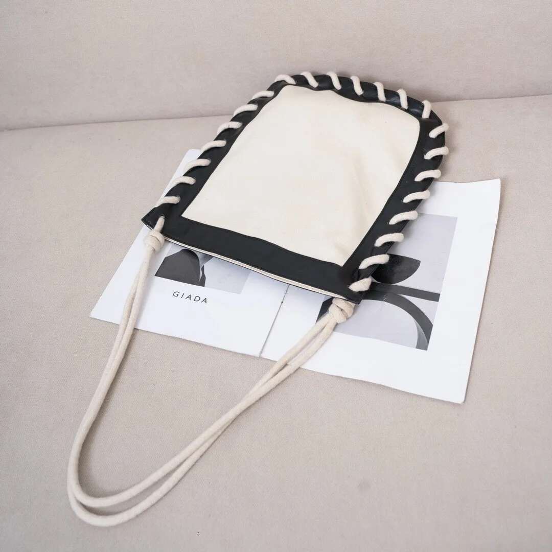 Top Layer Cowhide Canvas Woven Tote 2025 New Niche Design Women Large Capacity Fashion Vintage One-Shoulder Crossbody Bag