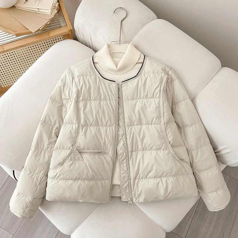 Winter Lightweight Padded Parka Warm Cotton Padded Puffer Coat Outerwear Casual Single Breasted O-Neck Quilted Jackets J251104