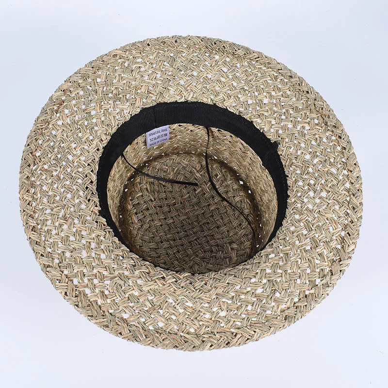 High Quality 100% Natural Grass Beach Sun Hat Women 2025 Hand Made French Travel Summer Sun Protection Cap Laides Straw Hats 250326