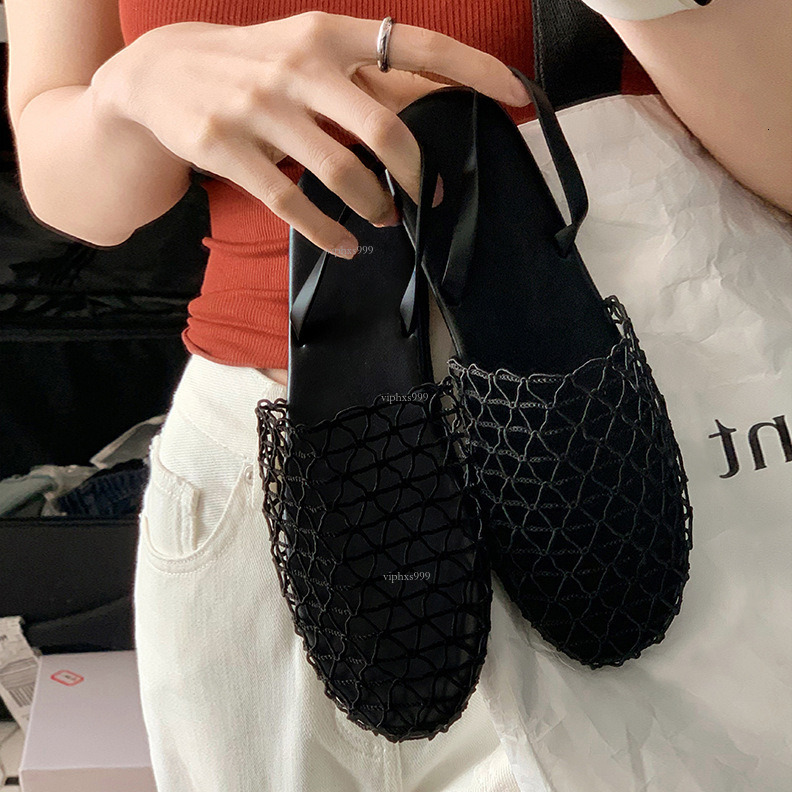 New Designer Sandals With Free Shipping Sheepskin Version Baotou Back Strap Fishing Net Flat Sole Sandals Roman Shoes Summer Out Comfortable Beach Hal