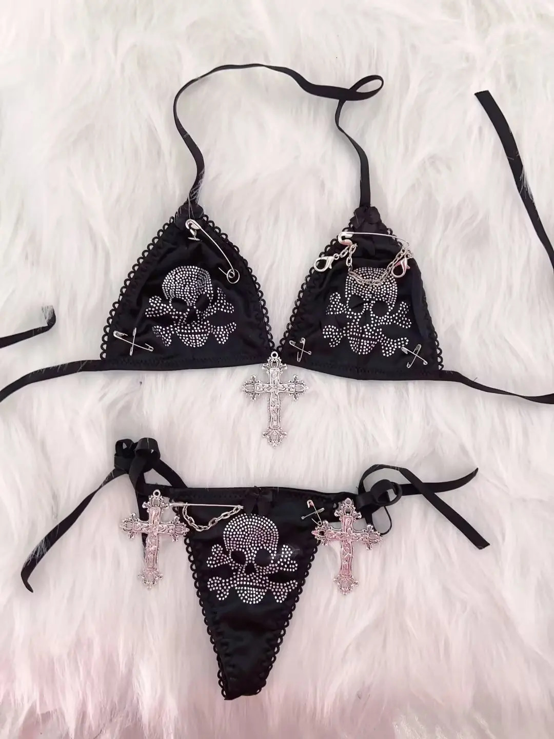 y2k crop top sexy streetwear y2k fashion bustier top y2k t shirt Kawaii Bikini Gothic Bikini y2k Lolita Bikini Sexy Bikini 250403