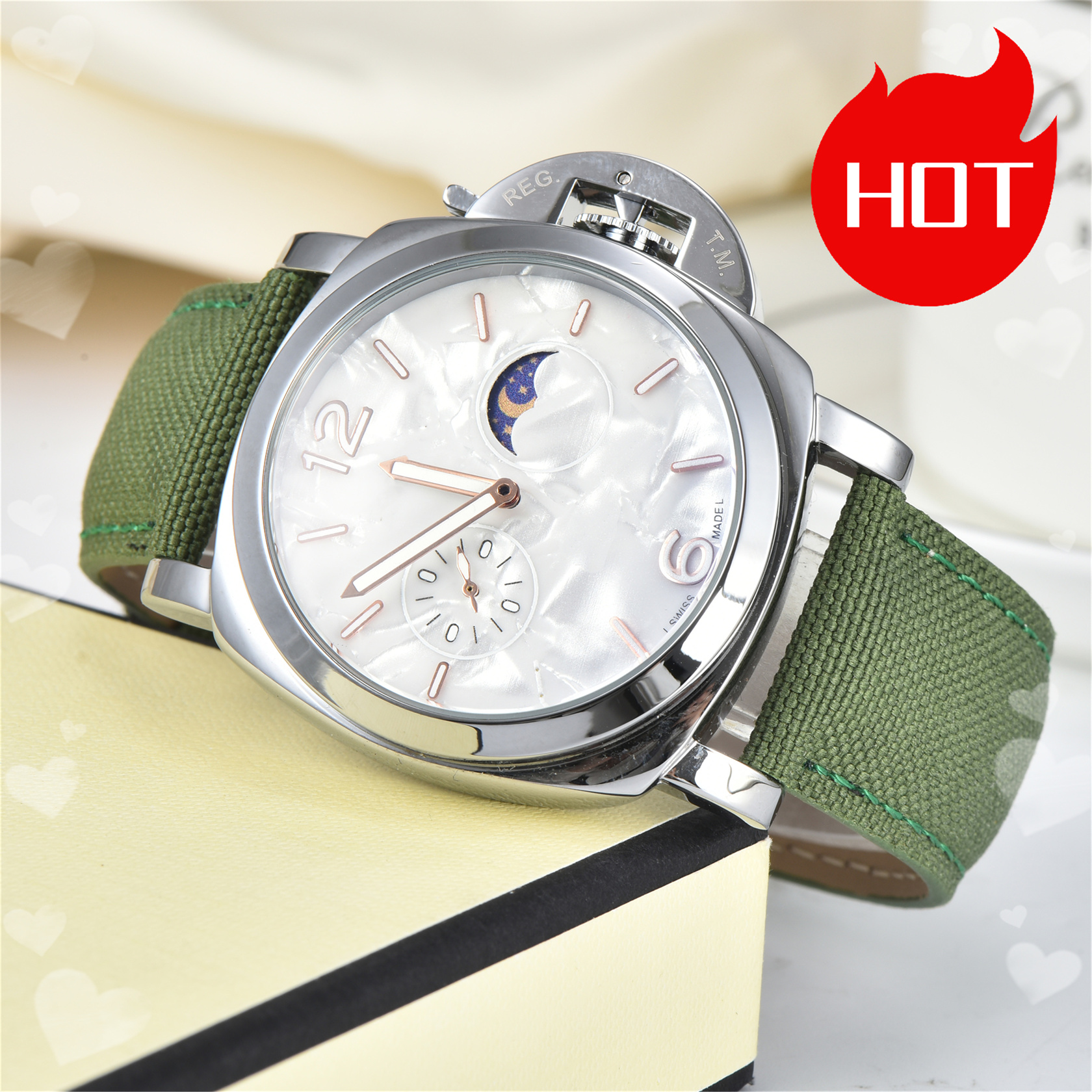 Luxury designer mens PANERAIity LUMINORity watches Quartz automatic movement WATCH stainless steel luminous gifts men Wristwatches #434