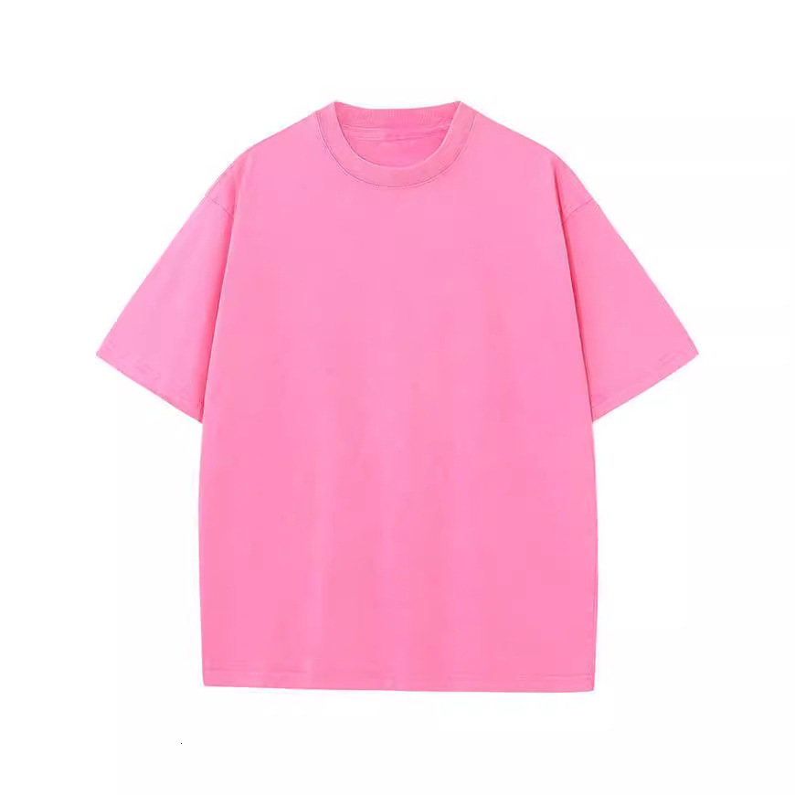 230g Combed Cotton Drop Shoulder Round Neck T-shirt Pure Cotton T-shirt Solid Color Short Sleeve Mens T-shirt 250916