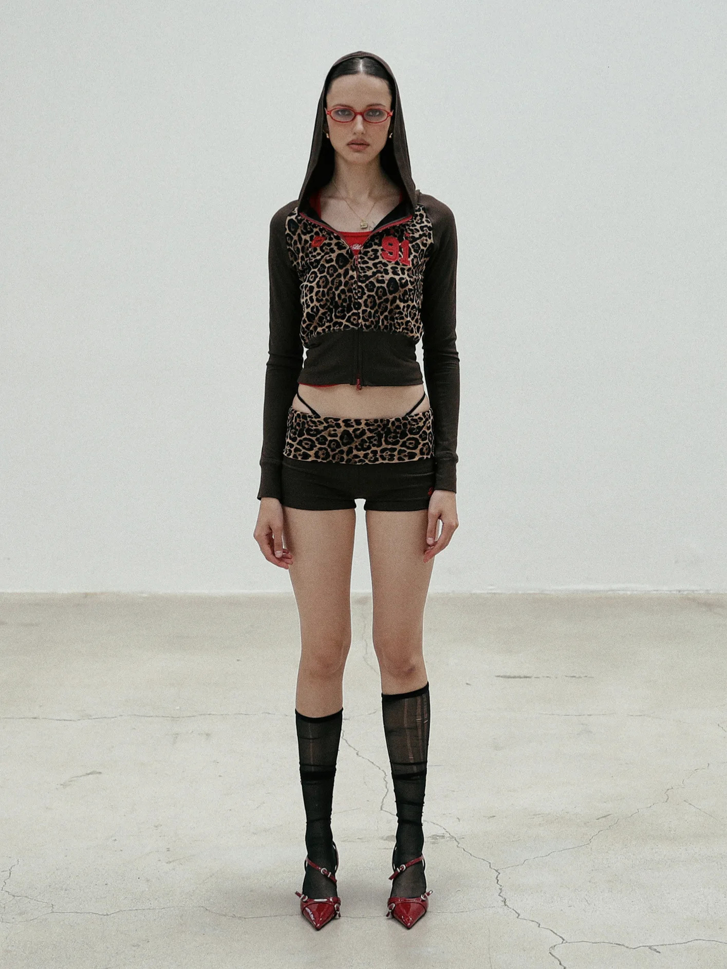 Badblood Womens Solid Color Letter Shorts Sexy Girl Casual 250401