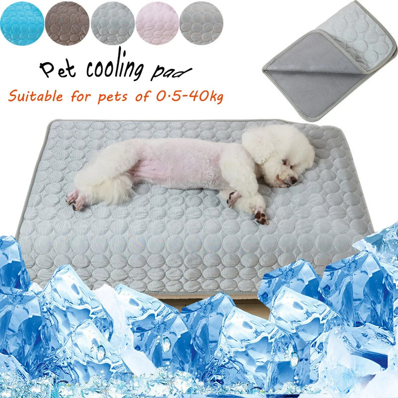 Cooling Pad for Dog and Cat Cool Ice Silk Moisture Mat Bottom Mesh Breathable Comfortable Small Animal Bed 250402
