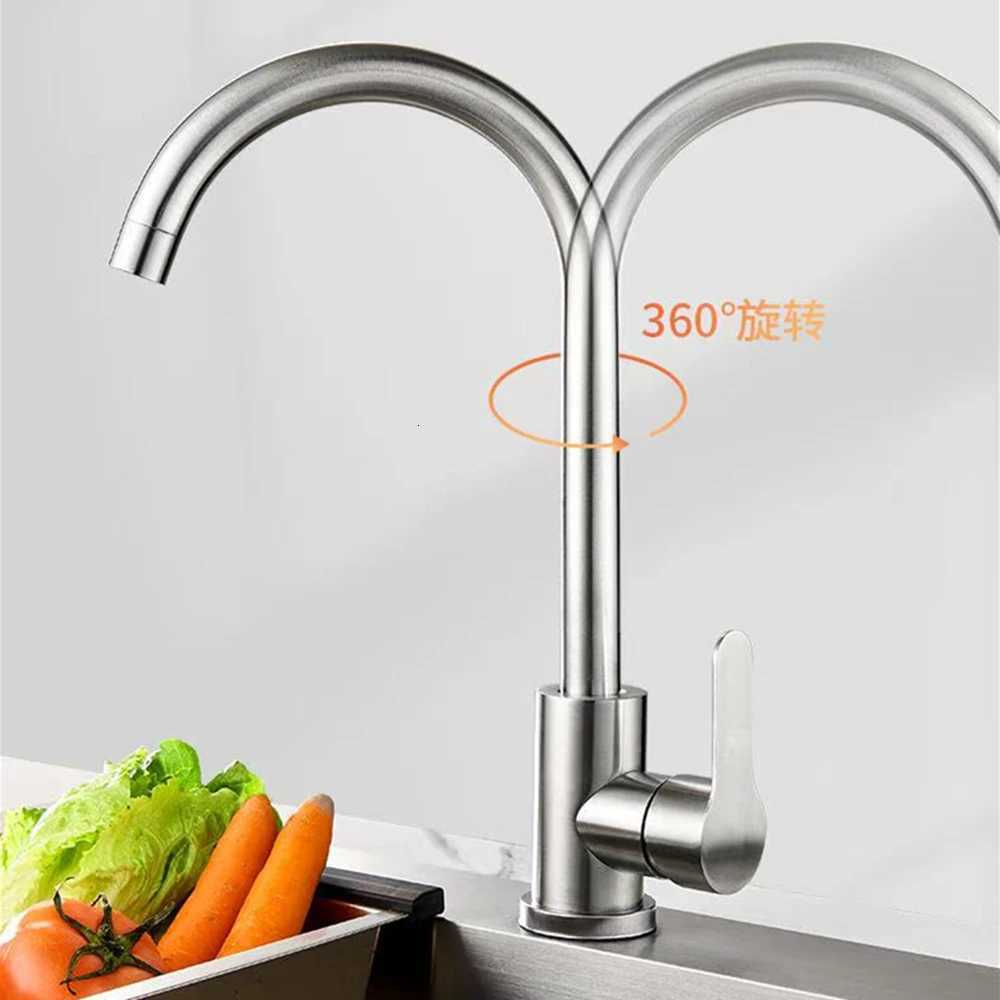Black Kitchen Faucet Stainless Steel Kitchen Mixer Single Handle Single Hole Kitchen Faucet Bed Nickle Mixer Sink Tap Y251104