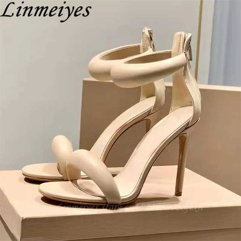 Summer Sandals Women High Heels Dress Party Shoes Woman Peep Toe One Strap Back Zipper Sandalias Mujer Stiletto Sandals Female W251104