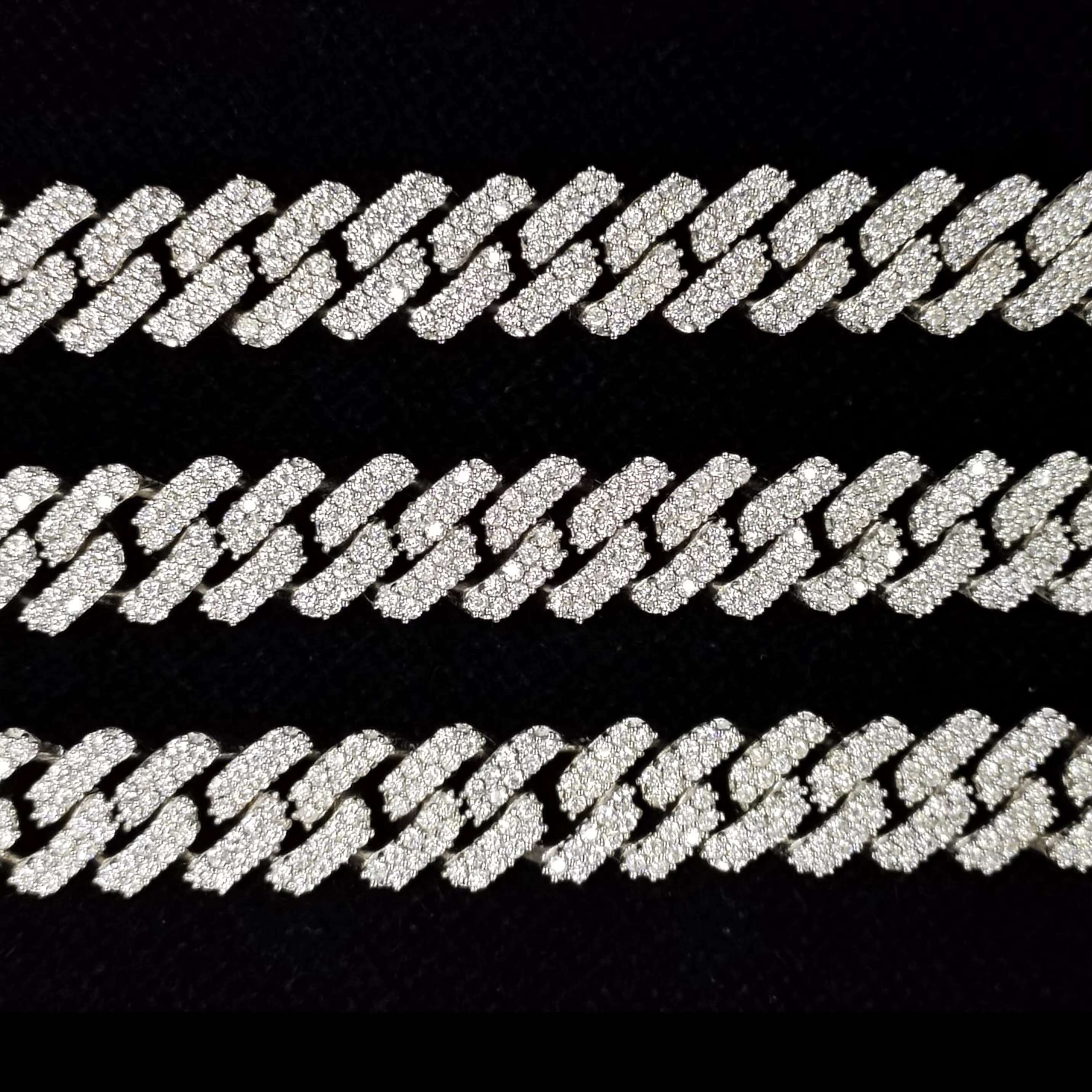 Zuanfa Women Mens Hip Hop 925 Sterling Silver Moissanite Iced Out Bracelet