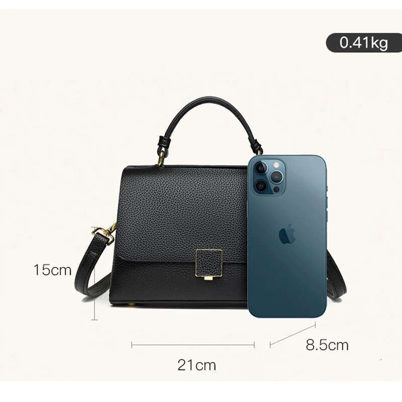 Cowhide Women's 2023 Winter New Genuine Leather Single Soft Messenger Bag Women High-Capacity Handbag