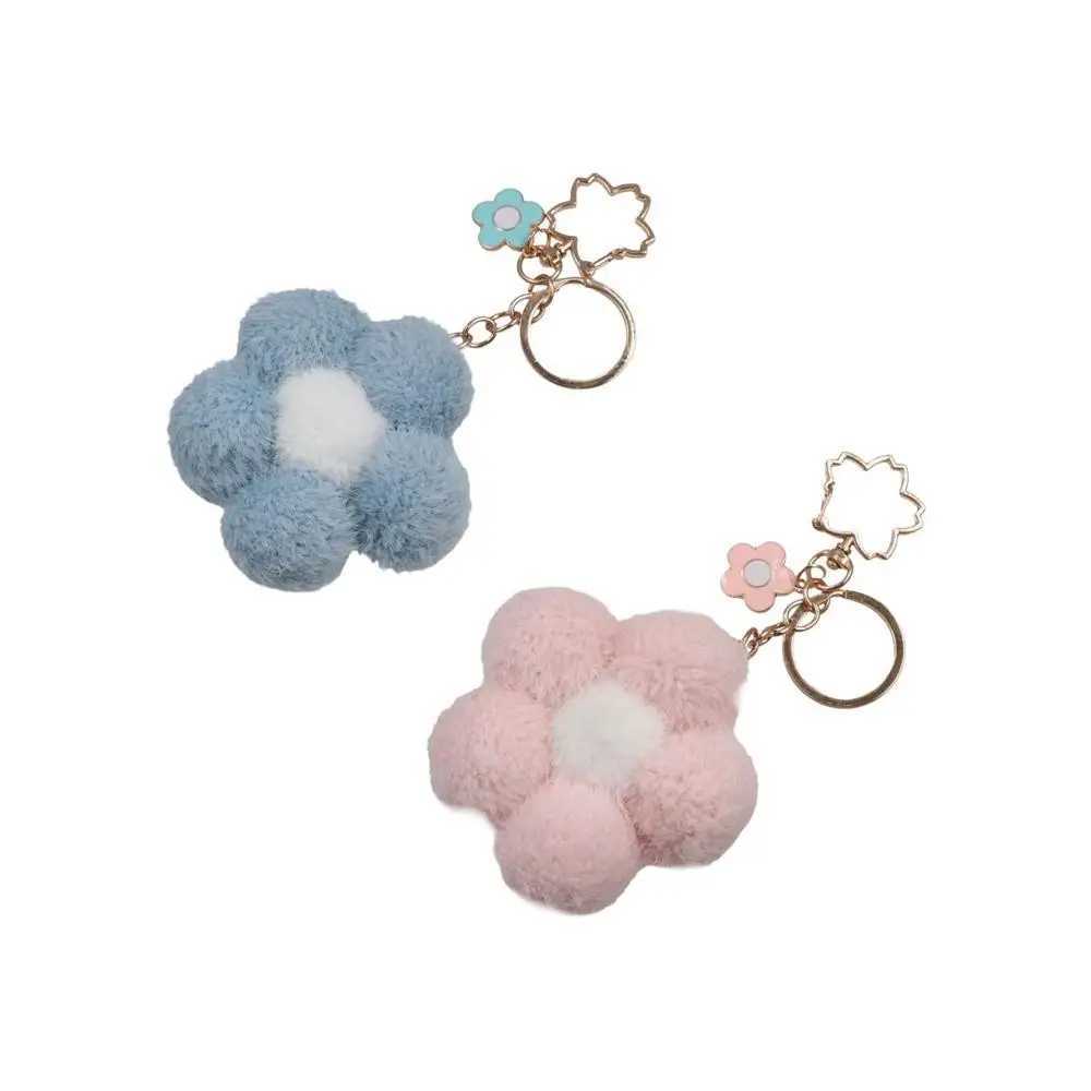 Key Ring Ornaments Plush Key Buckle Plushball Bag Pendant Cartoon Plush Pendant Stuff Plush Toy Flower Keychain Backpack Charms C251104