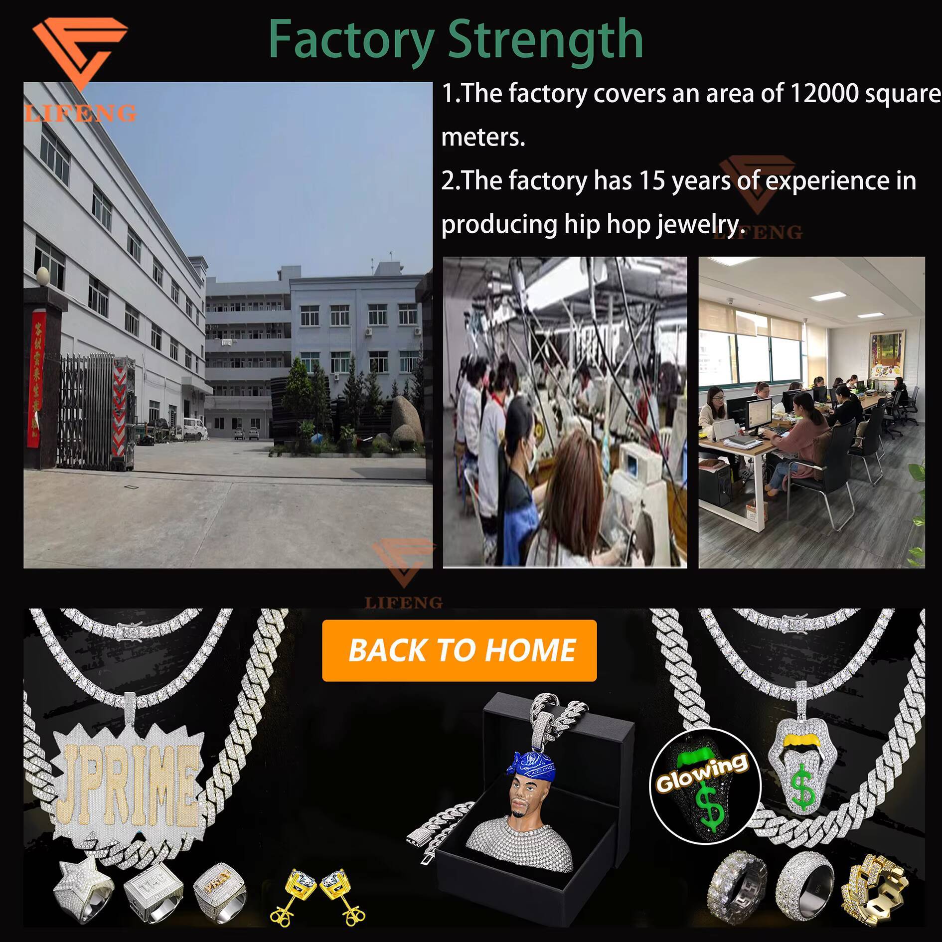 Hot Sale 8mm Iced Out VVS Moissanite Rope Chain Necklace White Gold Ready to Ship 925 Silver Rope Chain Fine Diamond Necklace