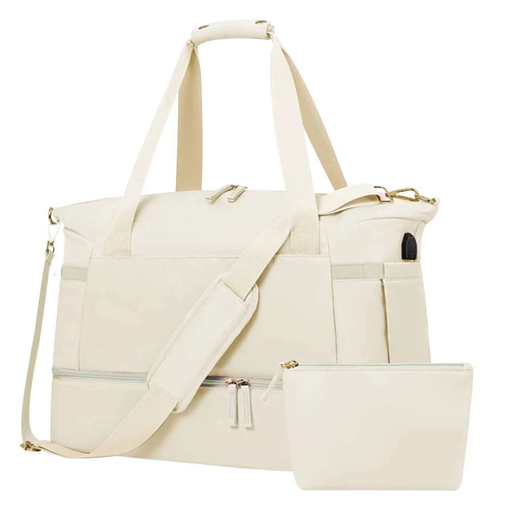 Bag Nylon Sports Backpack With Shoe Compartment Women Portable Gym Bags Weekend Fiess Training Handbag