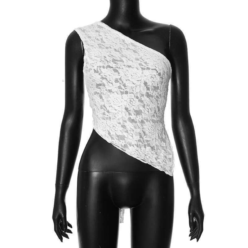 M23TP740 European and American women's solid color exposed waist asymmetrical slng collar top wholesale 2025 new style temperament chic elegant c