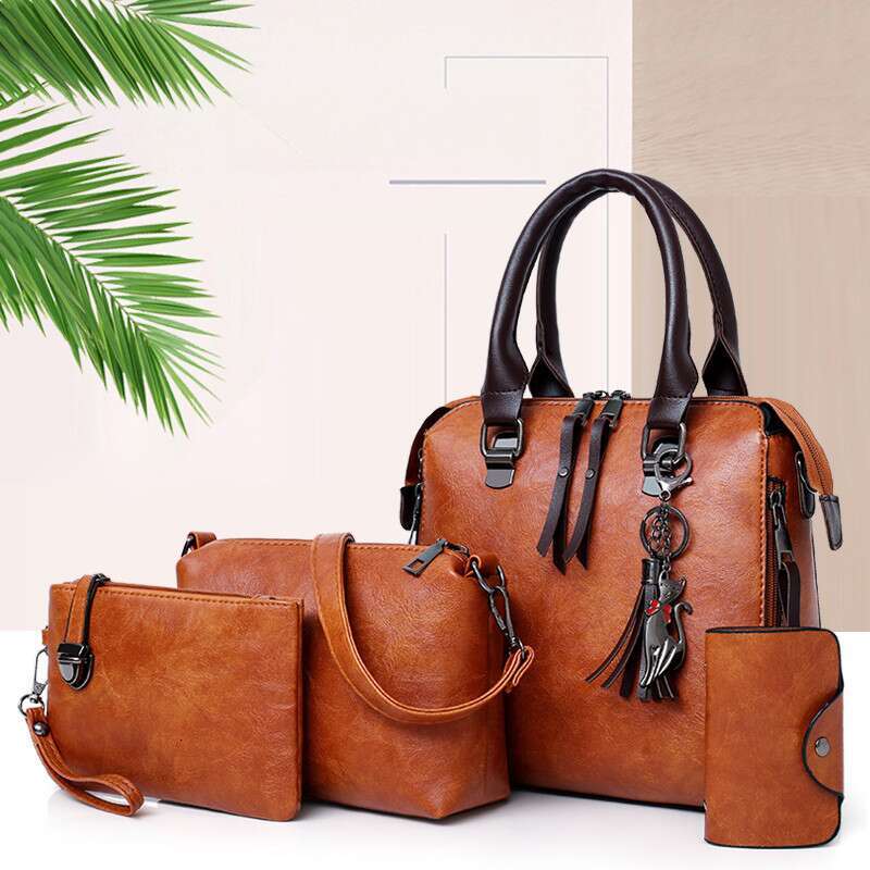 French European American crossbody women's bag four piece set retro mother and child single shoulder handbag factory 2025 new casual fashion tren