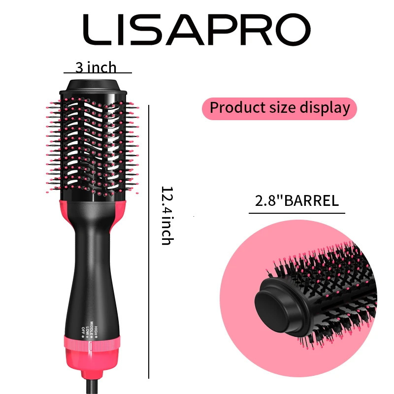 LISAPRO 3in1 air brush onestep hair dryer and volumetric professional 1000W 250325
