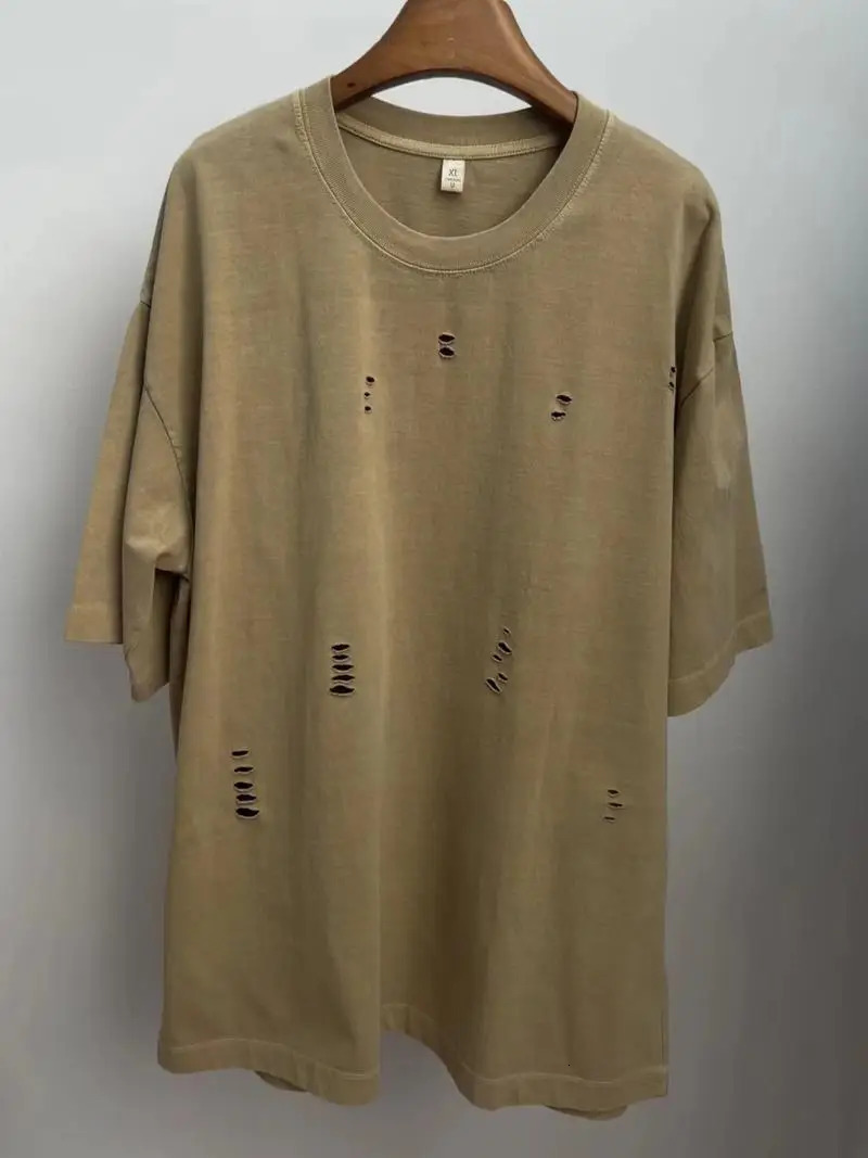 cardigan short sleeved loose casual mens and womens same retro fashion bottom shirt oversized T-shirt 250403