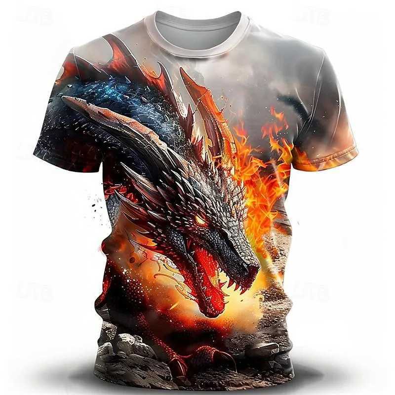 Summer T-shirt Top Mens Retro T-shirt 3D Printed Oversized Cologne Graphic Street Short Sleeve Mens Fashion T-shirt W250403