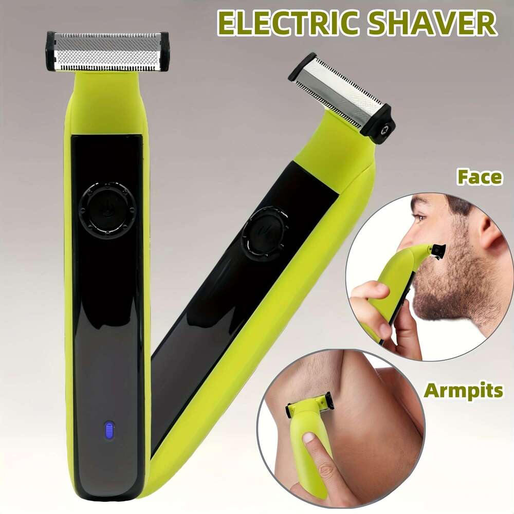 Rechargeable Men's Portable Electric Shaver, Underarm Leg Body Hair Trimmer - Great Gift For Father Or Boyfriend