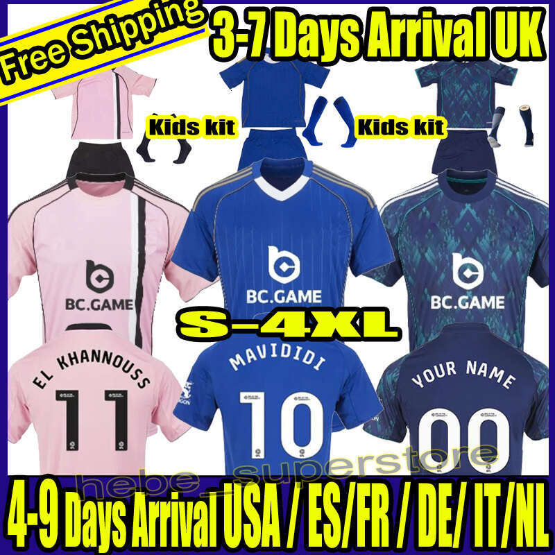 S-4XL 25 26 Leicester HOME HOME away third VARDY MAVIDIDI DAKA Soccer Jerseys 2025 2026 Vardy AYOZE men kids Football shirt Kit Soccer shirt