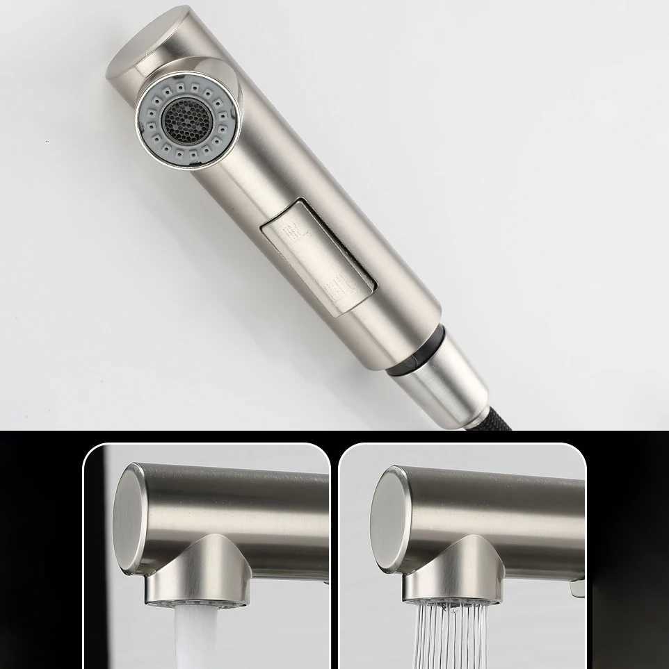 7 Word Touch on Kitchen Sink Faucets Stainless Steel Hot Cold Pl Out Kitchen Mixer Tap Bed Nickel Touch Kitchen Faucet Y251104