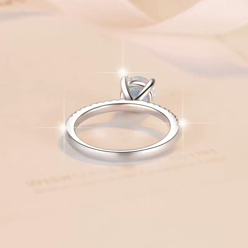 Silver 925 Jewelry Engagement Rings for Women D VVS Moissanite Ring Moissanite Jewelry 925 Silver Jewelry Wedding Rings