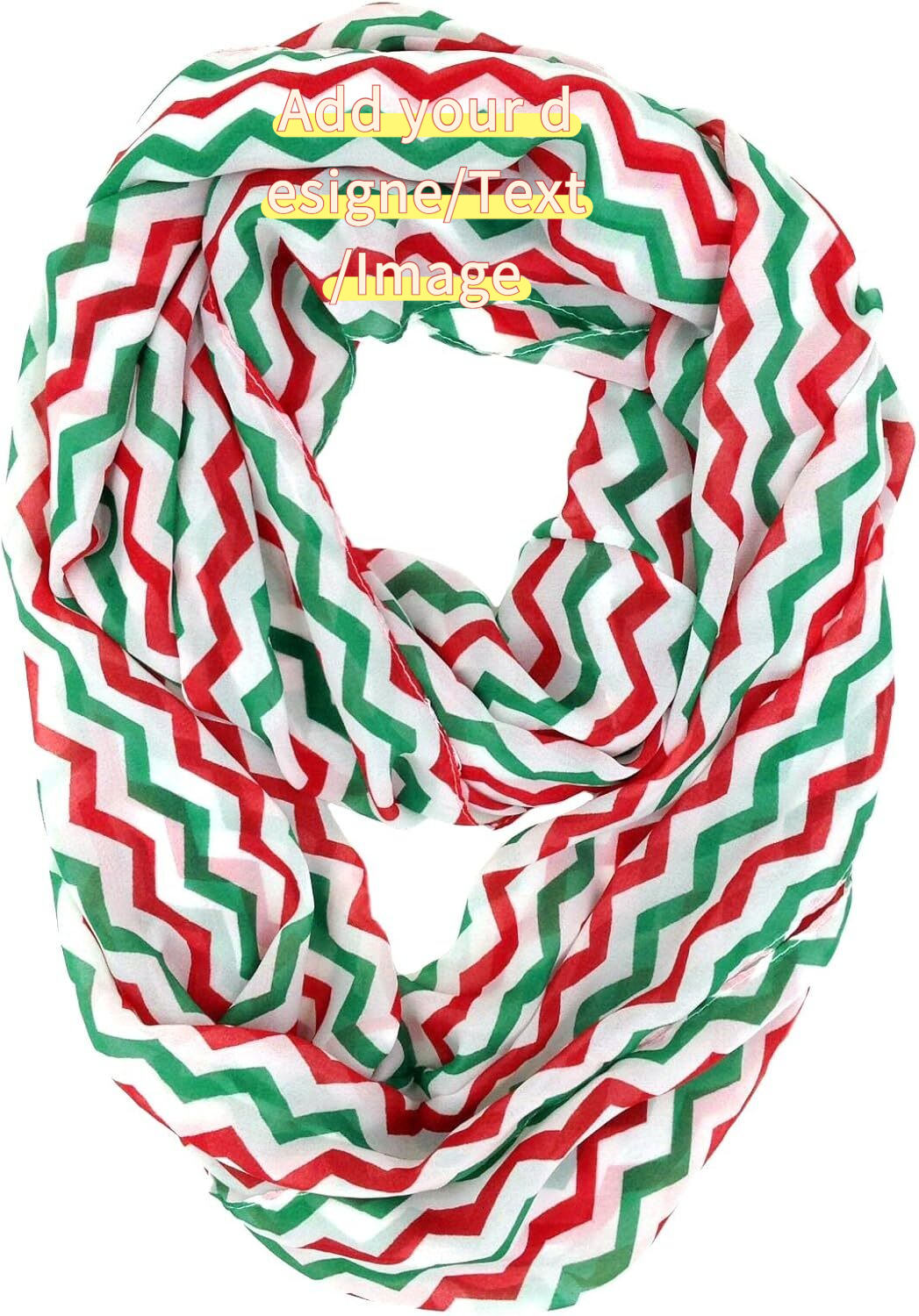 Custom Premium Soft Multicolor Sheer Infinity Scarf Christmas gifts