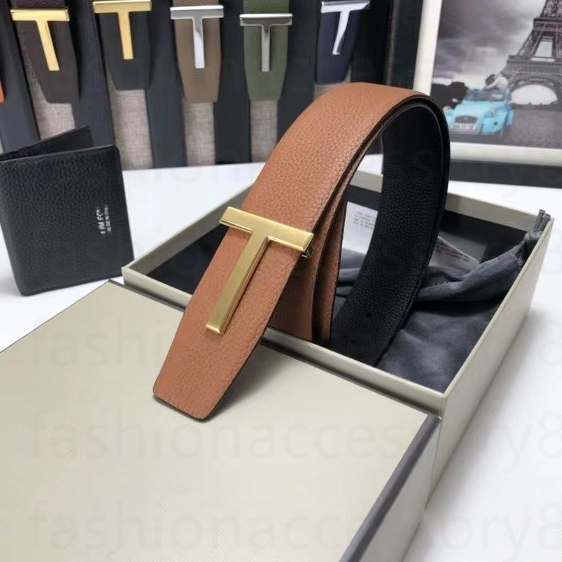 Mens Designer Belt Luxury Womens Waist For Man Woman Fashion Casual Double Gold Letter Buckle Black Genuine Leather Belts Cintura Ceinture