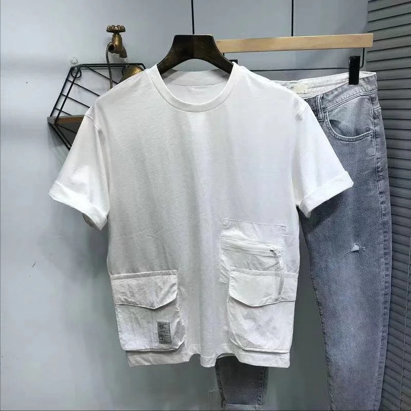 Summer Mens Work Clothes Short Sleeve T-shirt Loose Suitable for Young Men Half Sleeve T-shirt 250403