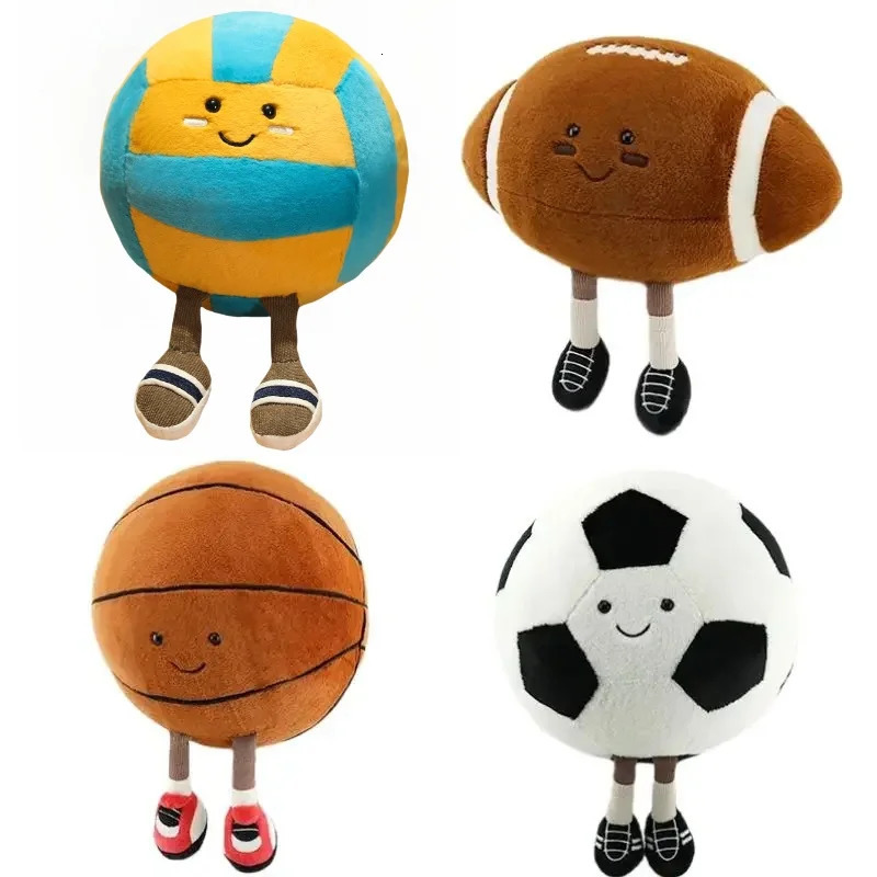 Funny Real Life Basketball Doll Plush Toy Stuffed Football Rugby Baby Kids Adults Birthday Gifts Billiards Volleyball Room Decor 251104