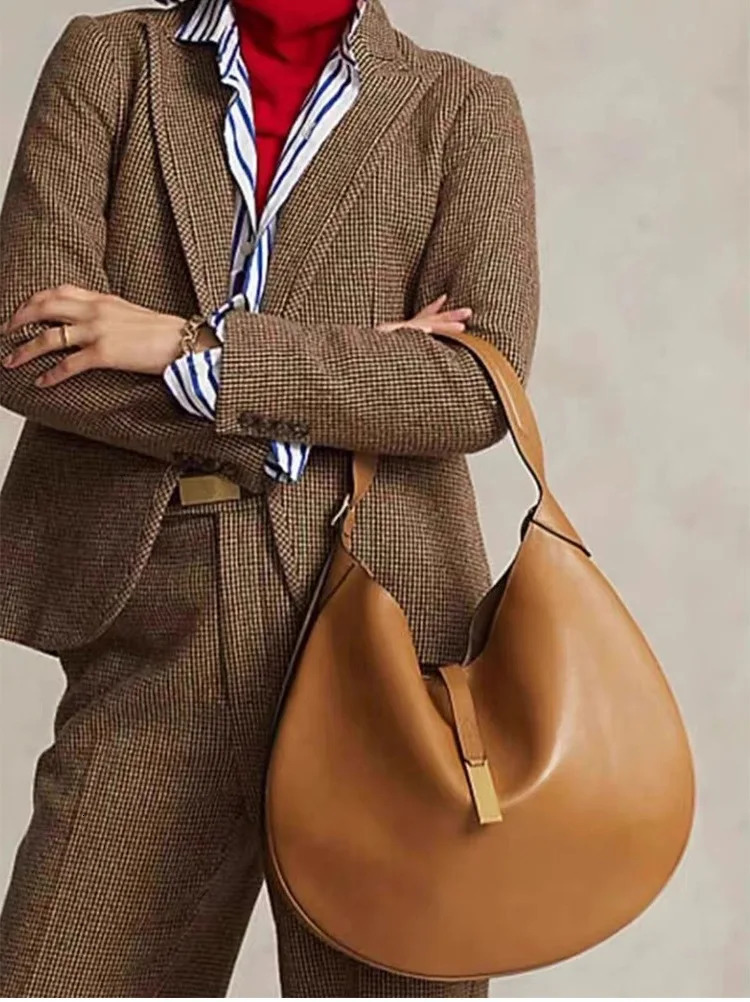 Suede Women Shoulder Bags Vintage Faux Suede Fashionable Ladies Large Capacity Underarm Bag 251103