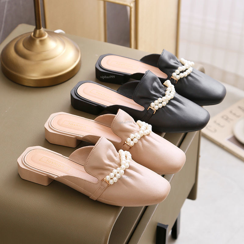 New Designer Sandals With Free Shipping 2025 Half For Women Wearing Outer Baotou Instagram Internet Celebrity Coolers Slippers