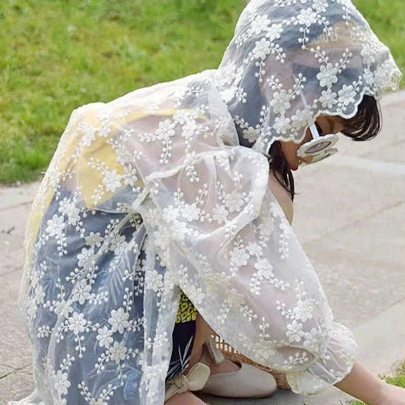 Baby sun protection clothing cute floral jacket for girls full zipper childrens 19 years 250325