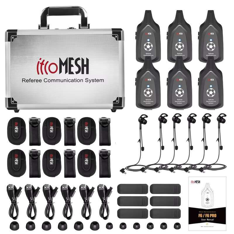 EJEAS F6 is suitable for full duplex 6-person mesh wireless headphone referee intercom