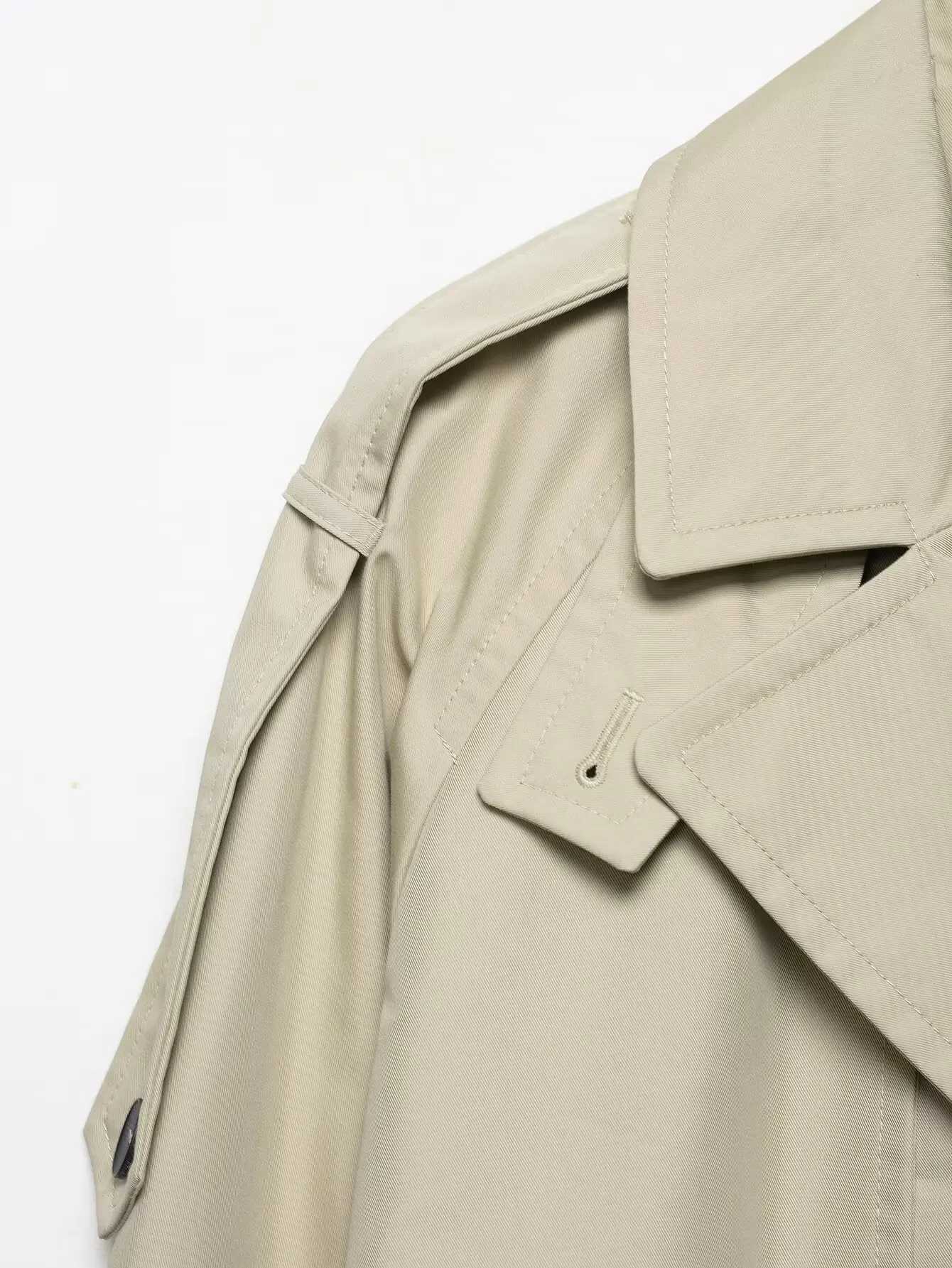 Women Double Breasted Windbreaker Coat Autumn Winter Long Sleeve Repellent Trench Coat Female Short Jackets Streetwear Clothing J251103