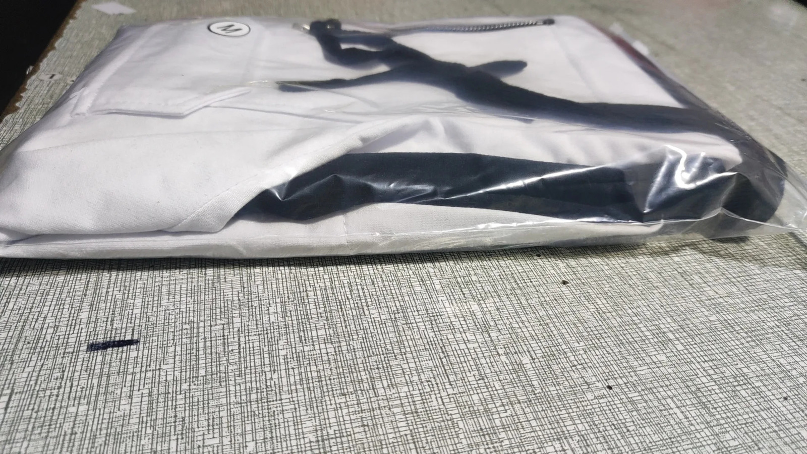 Mens sports and leisure multi pocket zipper pants colorful binding foot elastic waistband running fitness 250403e