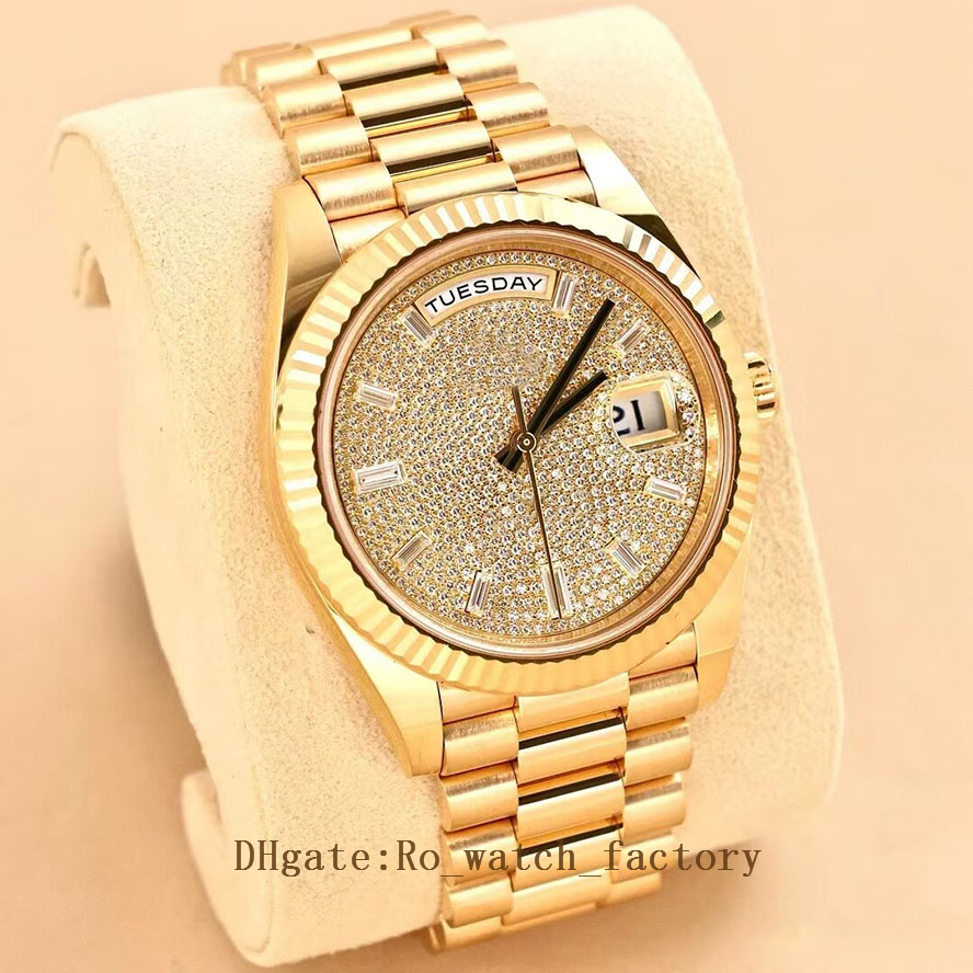 Men Sapphire Crystal 3235 Automatic Watch 40mm , Waterproof Design, Sapphire Diamond Hour Markers, Ewf Clean Diamond Inlaid Dial