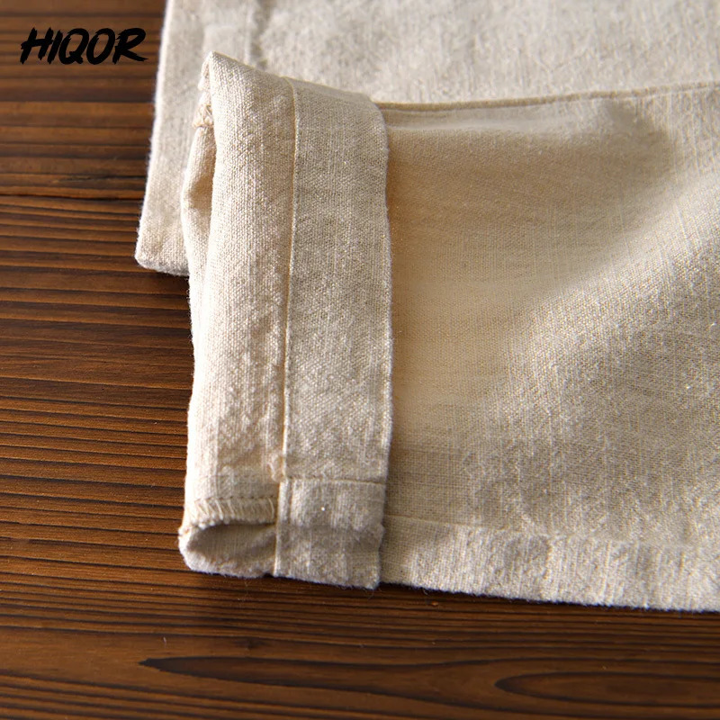 HIQOR Summer Men Linen Trousers Male Cotton Linen Casual Baggy Pants Breathable Pantalones Hombre Sweatpants Men Clothing 250402