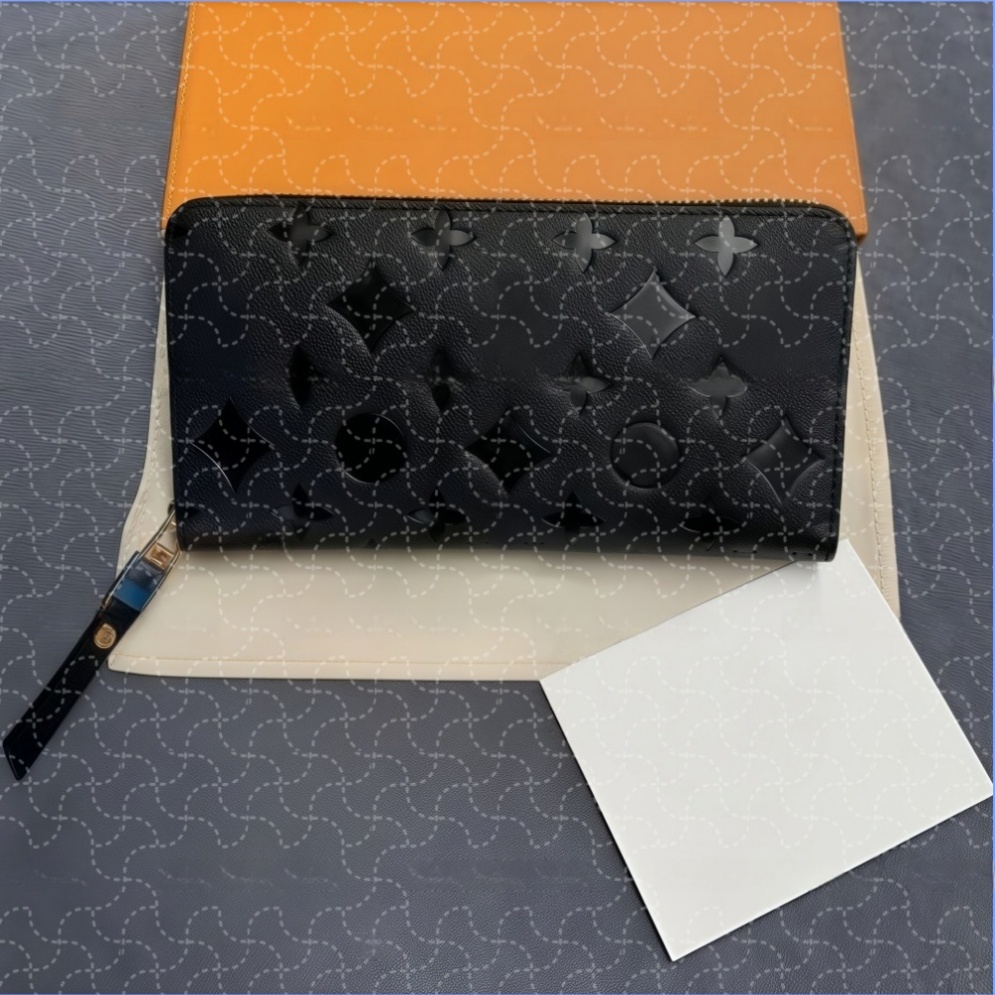 Fashion Black empreinte women clutch lady ladies long wallet pu leather single zipper wallets classical corn purse card holder purse wallet 2025