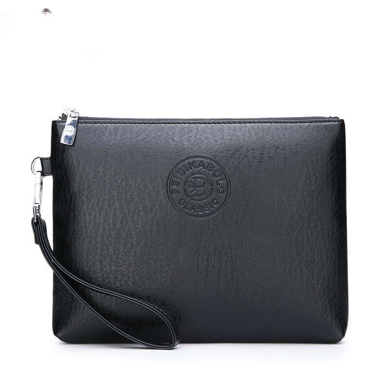 Men's casual handbag PU soft leather men's mobile phone bag large capacity wallet 2025 new style chic and elegant clothing
