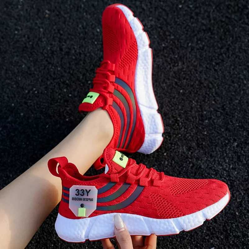 Womens hiking shoes lightweight cushioned mesh breathable running shoes womens comfortable soft soled sports and leisure shoes Z250403