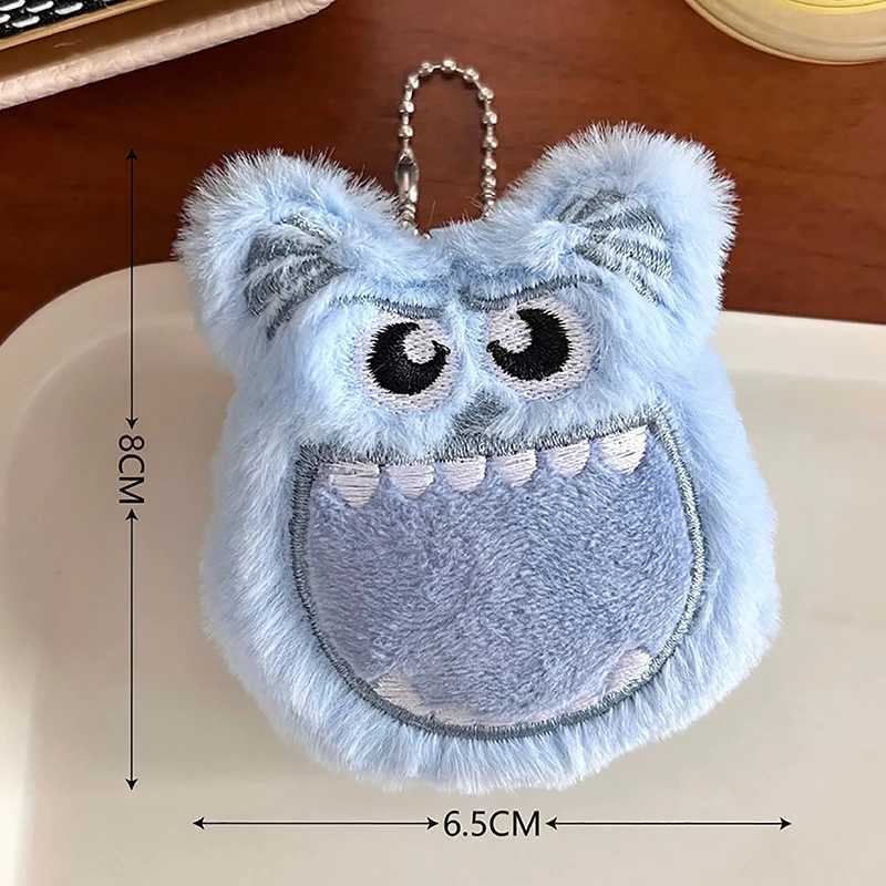 Cute Doll Little Monster Key Ring Girl Funny Toy Couple Bag Pendant Decor Gifts Stuffed Animal Plush Keychain Creative Cartoon C251104