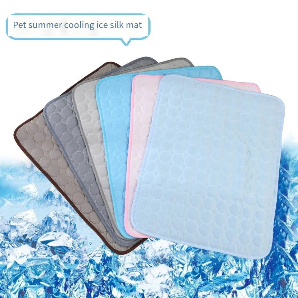 Pet ice silk mat summer cooling mat sofa mat Breathable non-slip anti-bite kennel ice mat summer cool dog mat 250402
