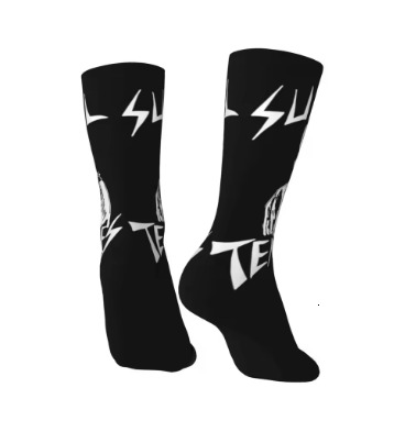 American music band socks skeleton long stockings autumn antibacterial men's socks breathable cycling socks