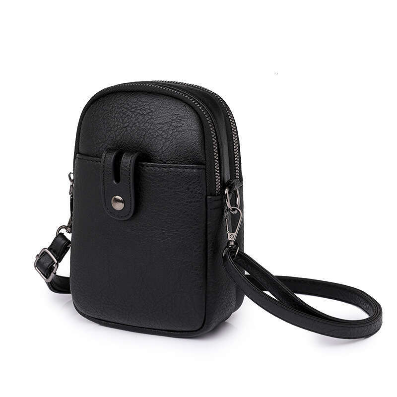 Women's 2025 New Soft Leather Mobile Phone Fashionable, Simple, High end, Single Shoulder Crossover Mini Small Bag for Women